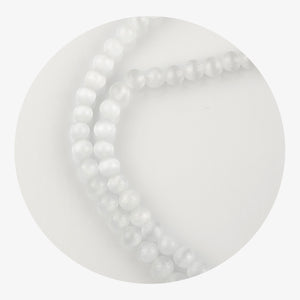 stone string beads white