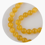 stone string beads golden yellow