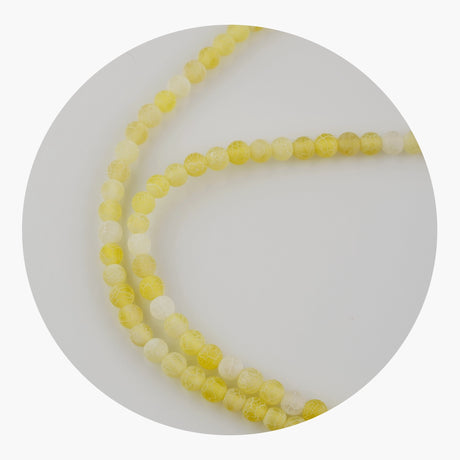 Stone String Beads - Yellow 2 Tone