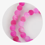 stone string beads pink 2 tone