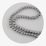 Stone String Beads - Silver
