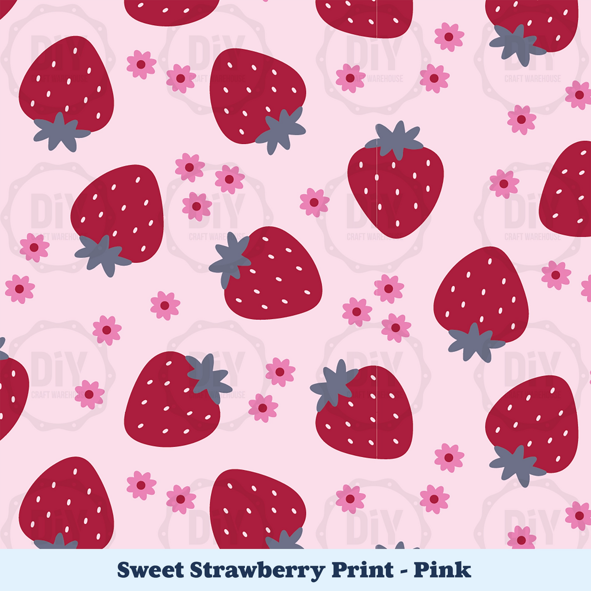 Sweet Strawberry Sublimation Transfer - Pink