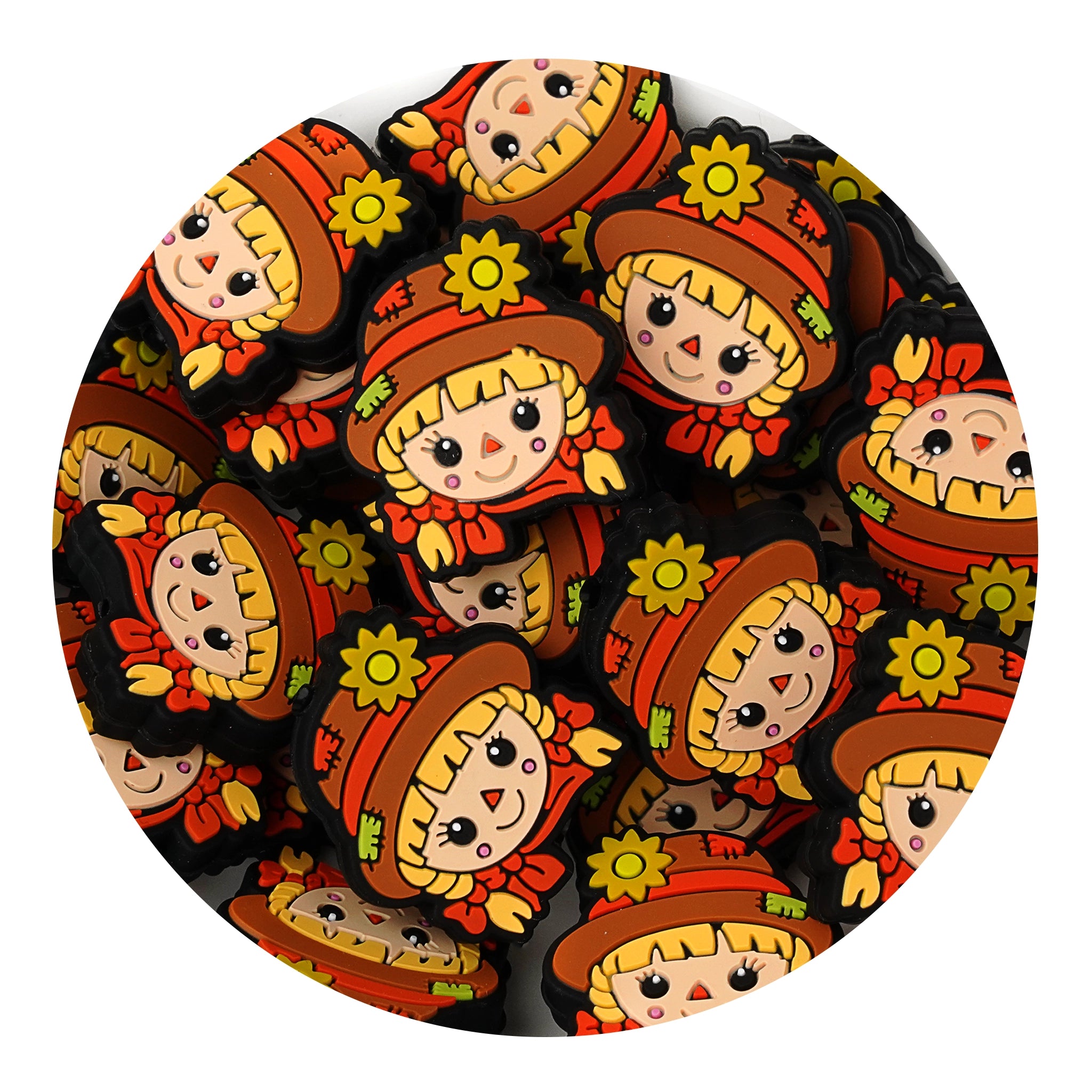 Master Maker Crafts -  Silicone Focal Bead - Scarecrow Girl (5 Beads) | Master Maker Crafts - Wholesale Craft Supplies - Fast Shipping from Ohio DIY Craft Warehouse