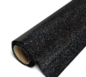 heat transfer vinyl glitter htv black