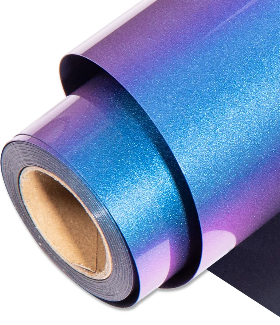 heat transfer vinyl chameleon htv purple to royal blue