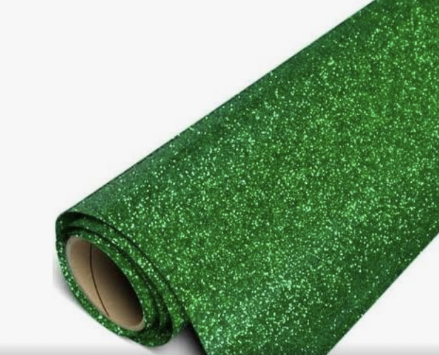 heat transfer vinyl glitter htv green