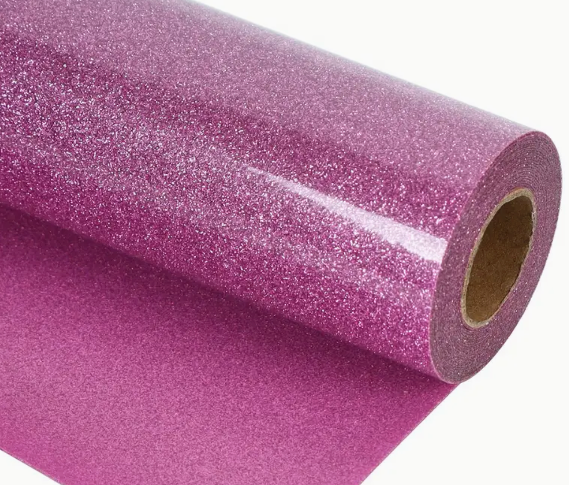 heat transfer vinyl glitter htv dark pink