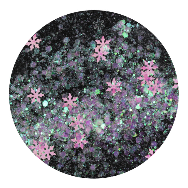 shaped glitter winter snowflakes holographic purple