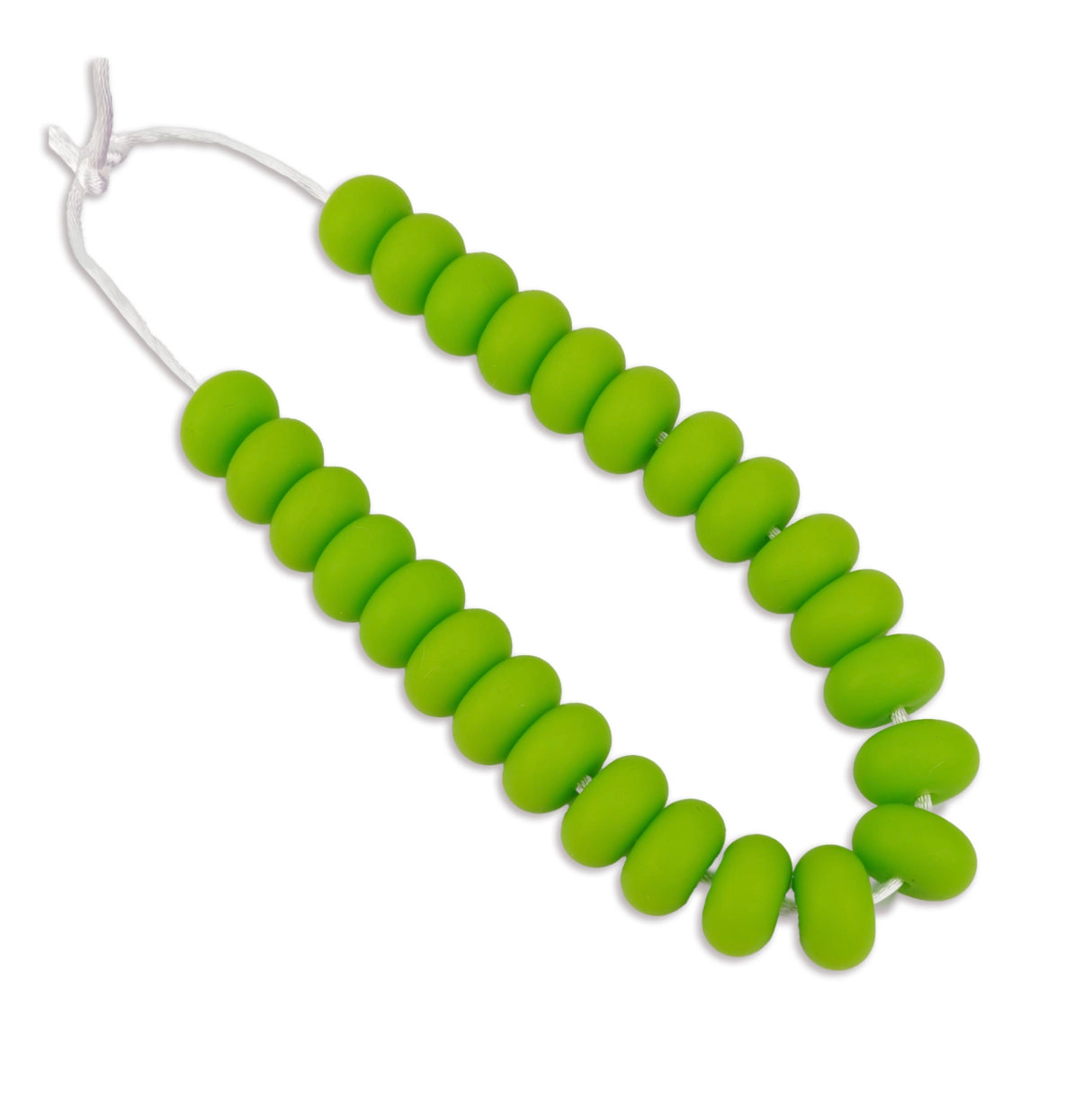 silicone bead abacus disc chartreuse