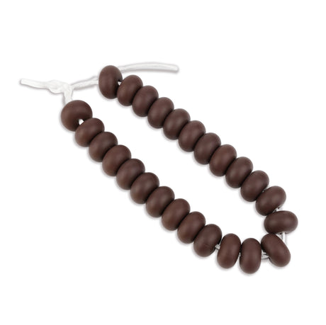 silicone bead abacus disc chocolate