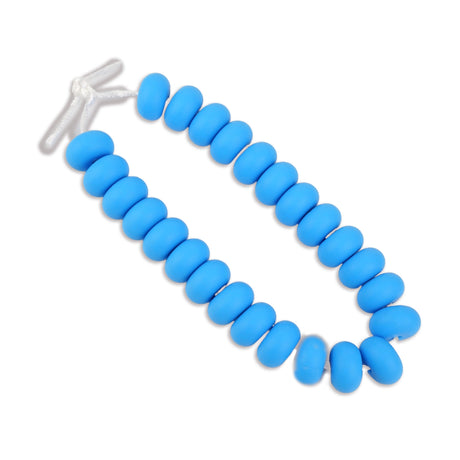 silicone bead abacus disc deep sky blue