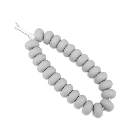 silicone bead abacus disc gray