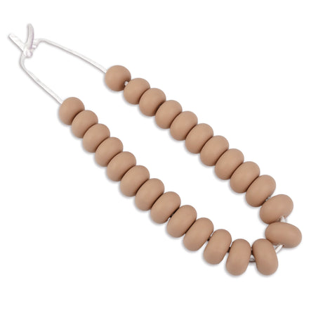 silicone bead abacus disc oatmeal