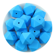 silicone focal bead hexagon blue
