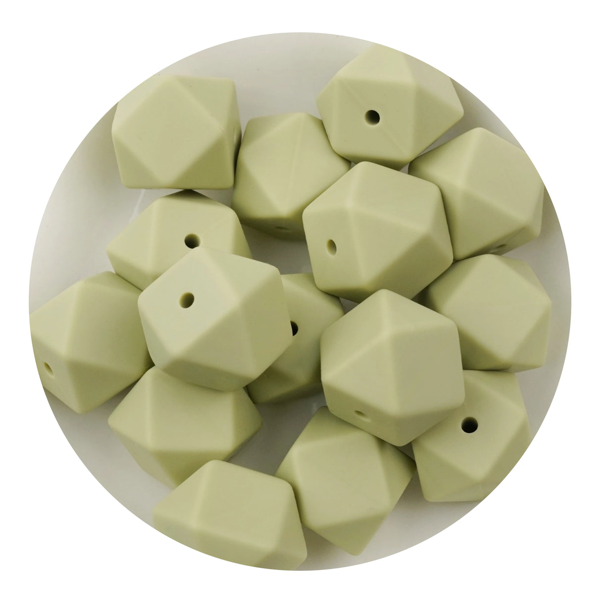 Silicone Bead Hexagon - Lint