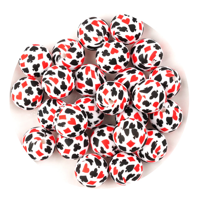silicone bead round card suits