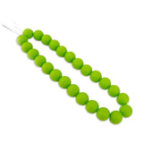 silicone bead round chartreuse