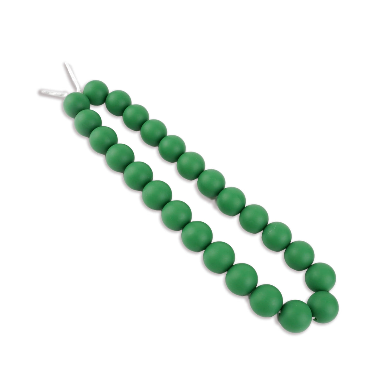 silicone bead round christmas green