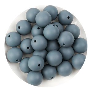 Silicone Bead Round - Dim Gray