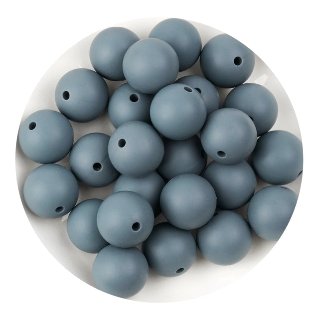 silicone bead round dim gray