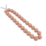 silicone bead round dusty pink