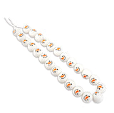 silicone bead round happy snowman