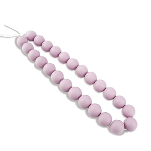 silicone bead round lilac purple