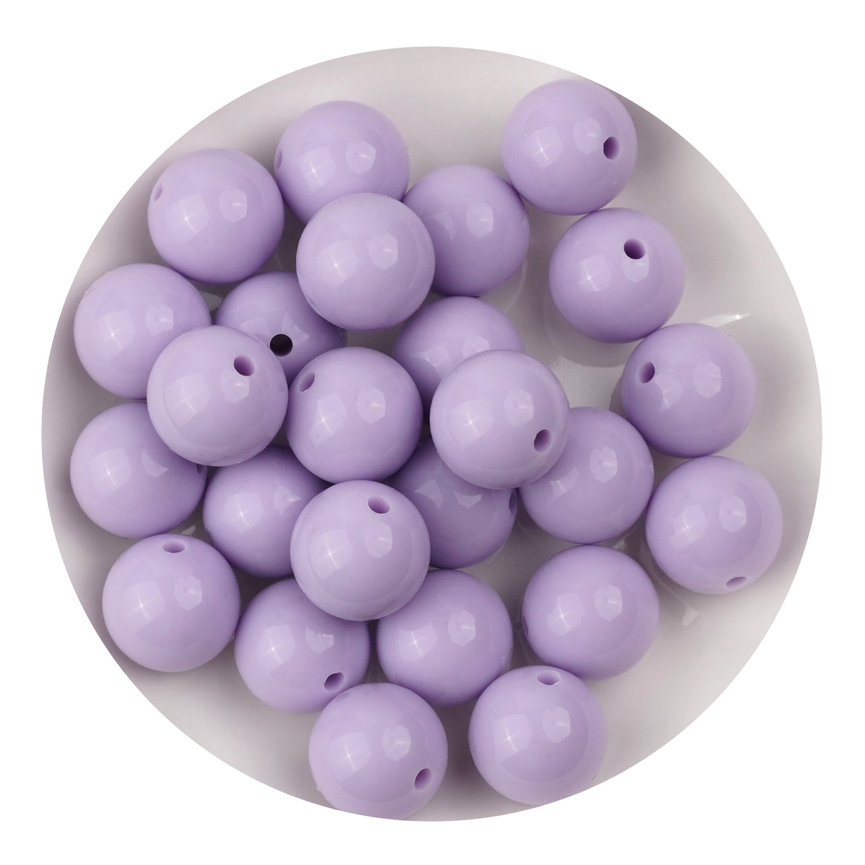 silicone bead round liquid lavender fog