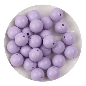 Silicone Bead Round - Liquid Lavender Fog