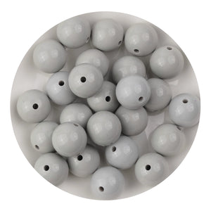 Silicone Bead Round - Liquid Light Gray