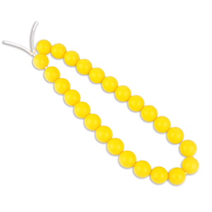 silicone bead round liquid yellow