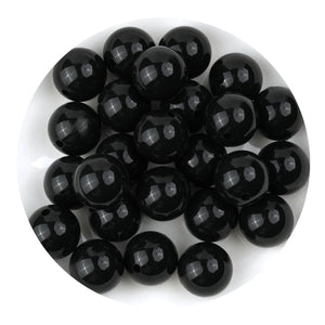 Silicone Bead Round - Liquid Smokey Black