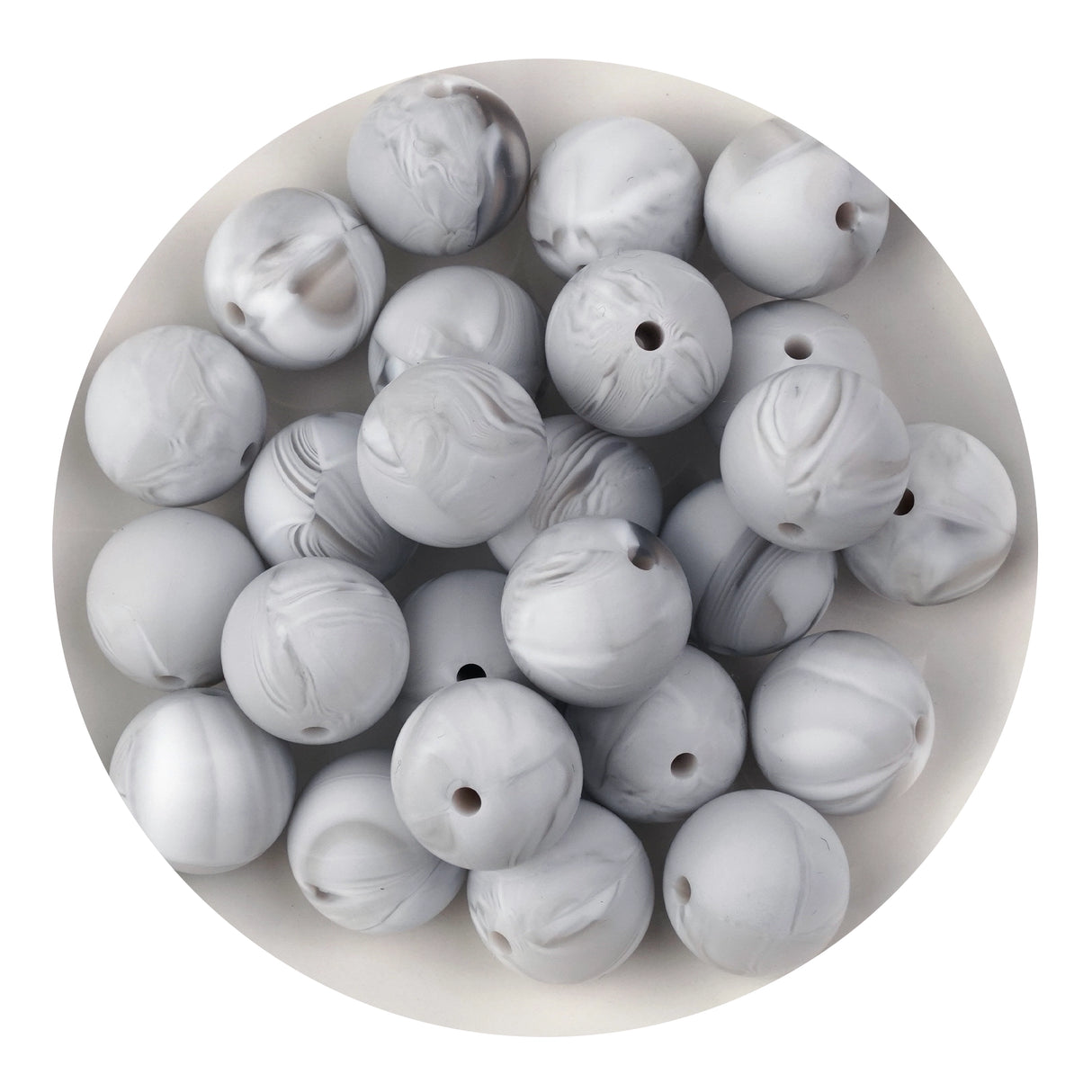 silicone bead round marble
