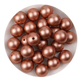 silicone bead round metallic copper