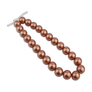 silicone bead round metallic copper