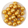 silicone bead round metallic gold