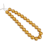 silicone bead round metallic gold