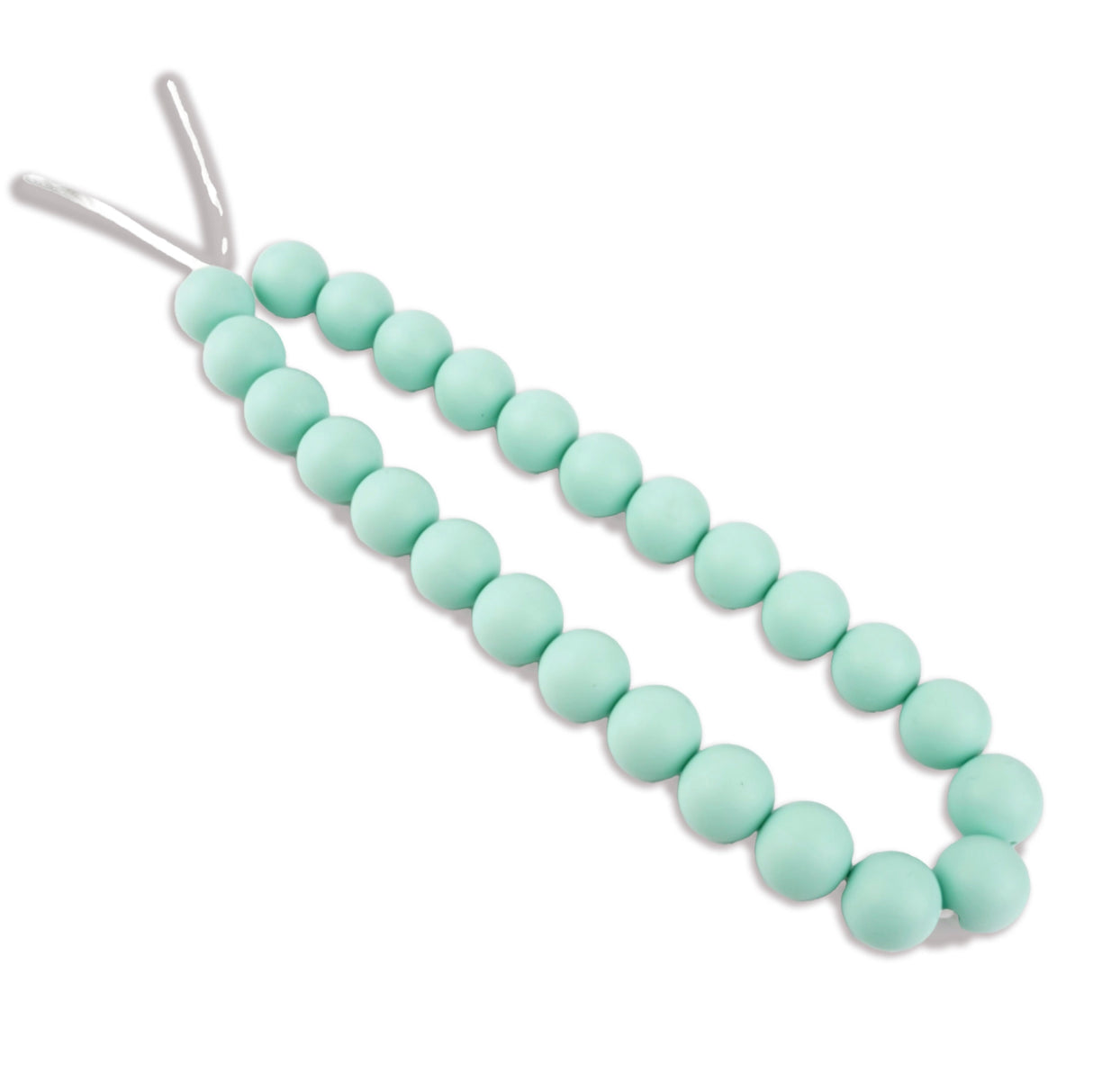 silicone bead round mint green