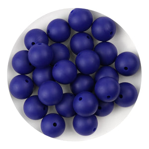 Silicone Bead Round - Navy