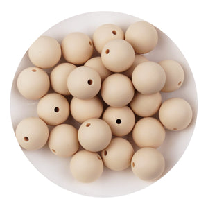 Silicone Bead Round - Oatmeal