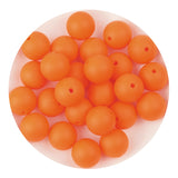 silicone bead round orange