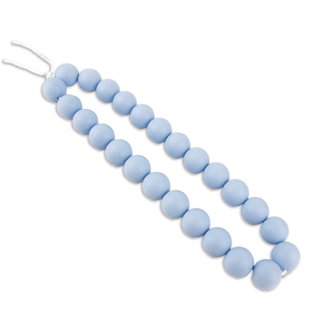 silicone bead round pastel blue
