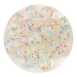silicone bead round pastel gritty crystal