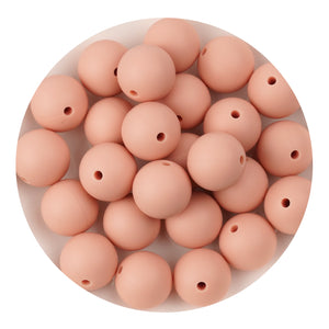 Silicone Bead Round - Peachy