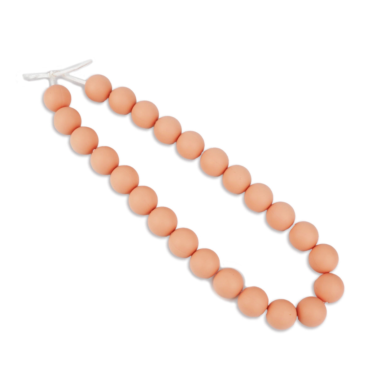 silicone bead round peachy
