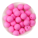 silicone bead round pink