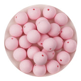 silicone bead round quartz pink