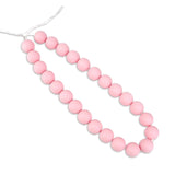 silicone bead round quartz pink