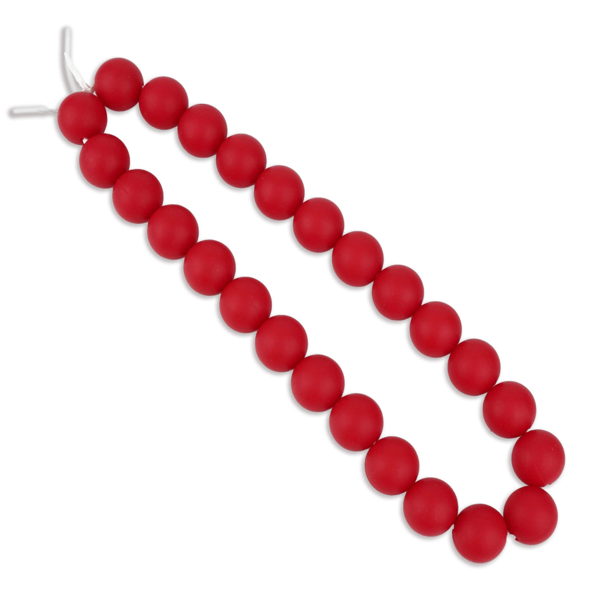 Silicone Bead Round - Scarlet Red