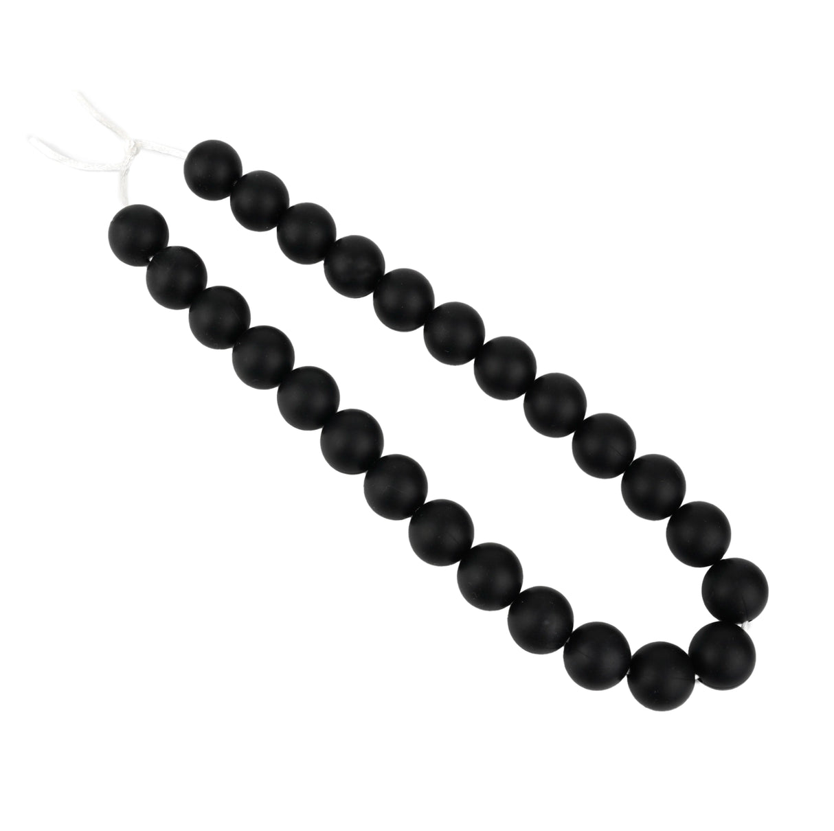 silicone bead round smokey black